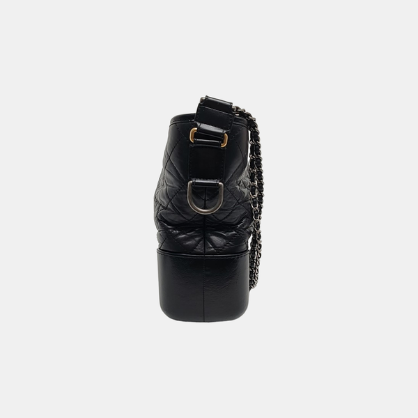 GABRIELLE Medium Quilted Calfskin Black