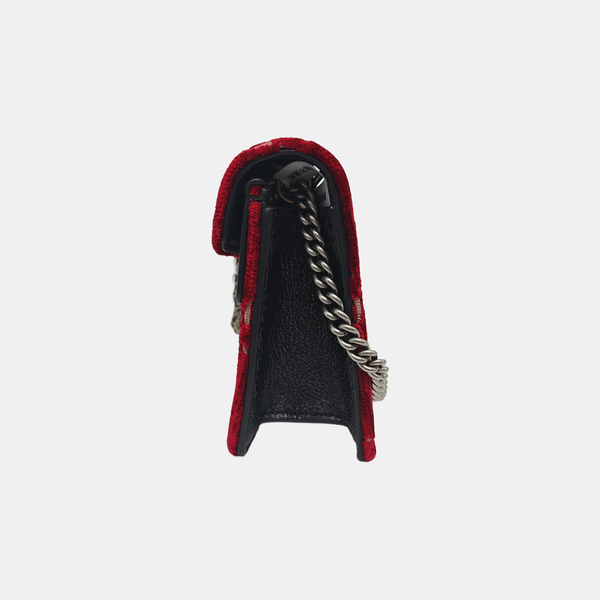 Dionysus Super Mini Monogram Velvet Red