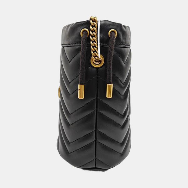 GG Marmont Mini Quilted Calfskin Black