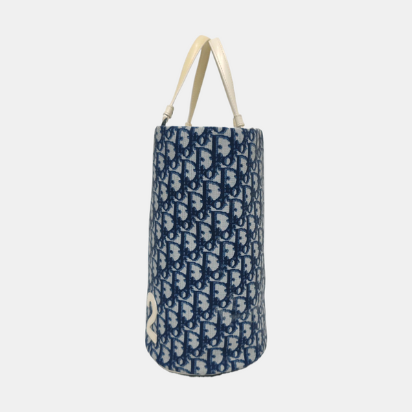 Oblique Coated Canvas Blue