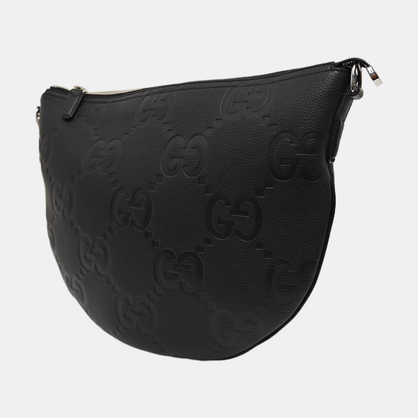 Monogram Calfskin Shoulder Bag Small Black