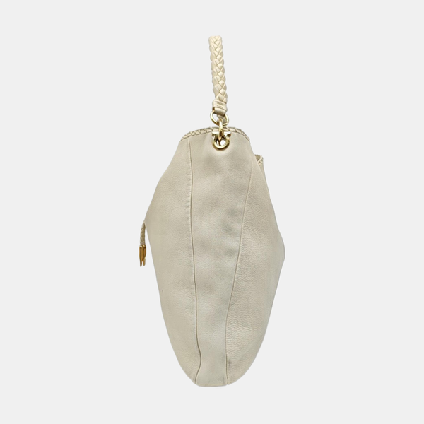 Calfskin Top Handle Bag White