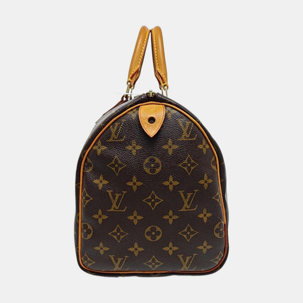 SPEEDY 30 Monogram Coated Canvas Brown
