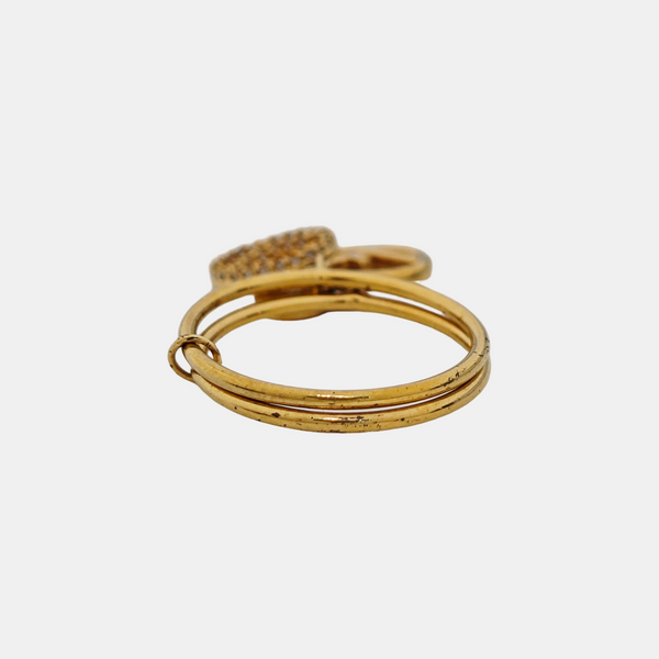 F Is Metal Gold Ring EU 54