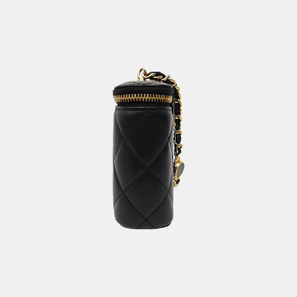 Quilted Lambskin Crossbody Bag Black