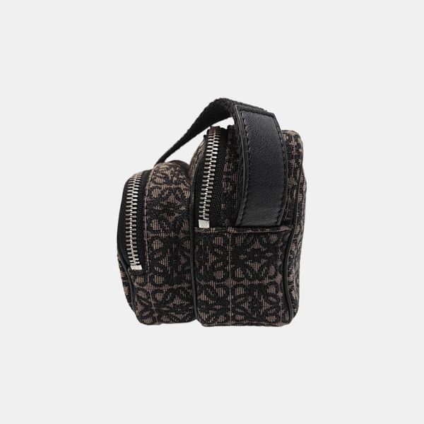 Monogram Fabric Shoulder Bag Gray