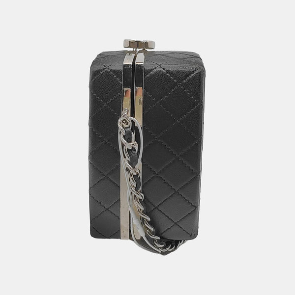 Large Quilted Lambskin Black