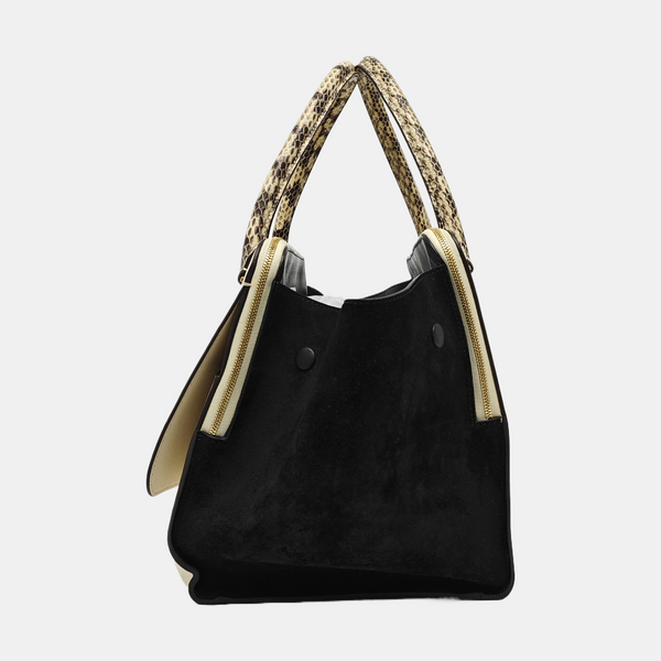 TRAPEZE Medium Calfskin White