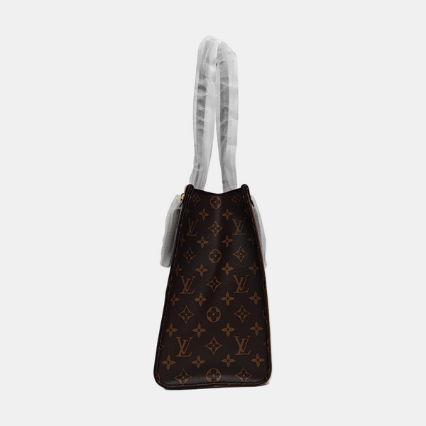 ONTHEGO MM Monogram Coated Canvas Brown