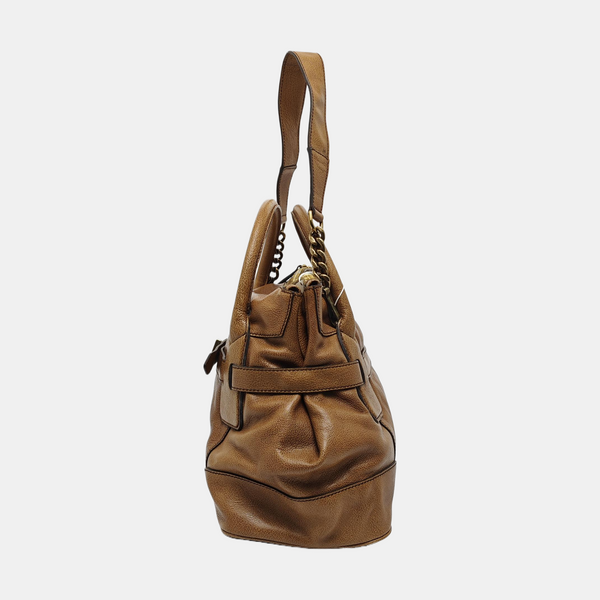 Calfskin Shoulder Bag Brown