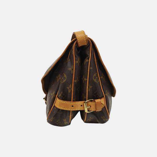 SAUMUR 30 Monogram Coated Canvas Brown