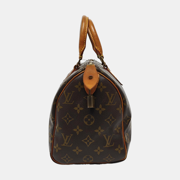 SPEEDY 25 Monogram Coated Canvas Brown