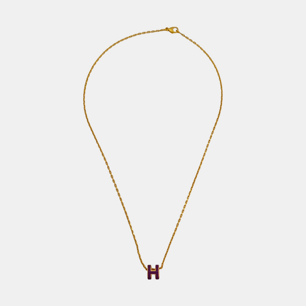 Pop H Metal Gold Necklace