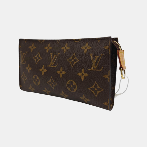 Monogram Coated Canvas Clutch Brown
