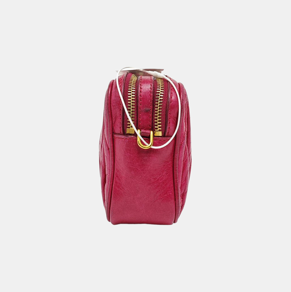 Quilted Lambskin Shoulder Bag Red