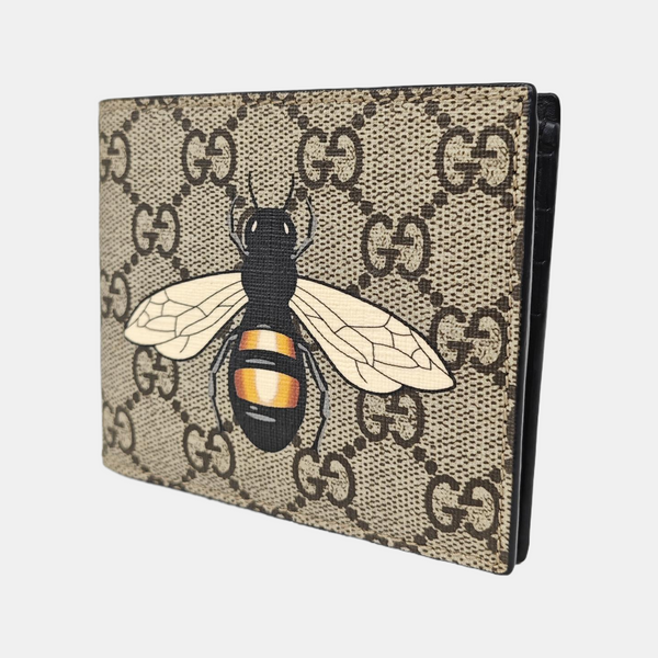 GG Supreme Monogram Coated Canvas Brown Wallet