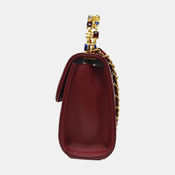 KELLY Medium Quilted Lambskin Red