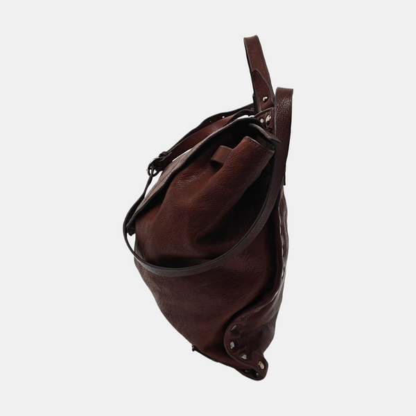 Calfskin Shoulder Bag Brown