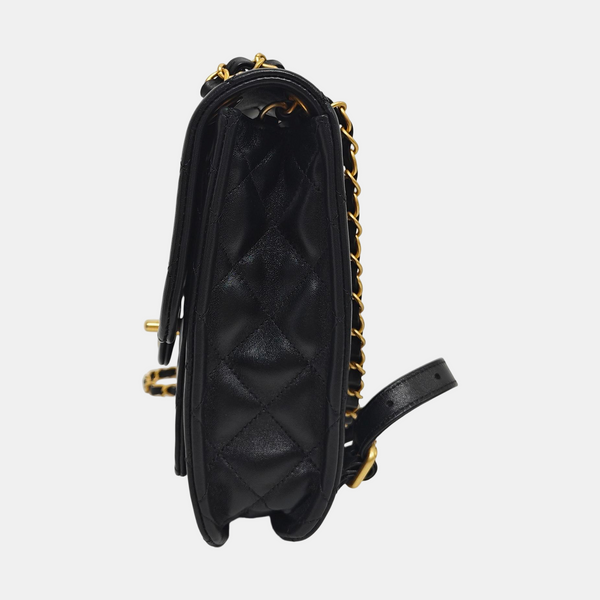 Quilted Lambskin Backpack Black