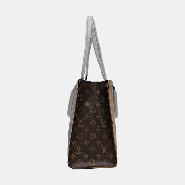 ONTHEGO MM Monogram Coated Canvas Brown