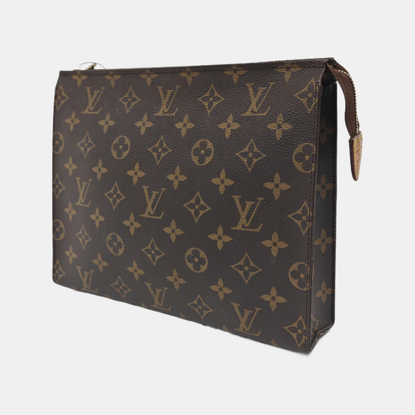 TOILET POCKET 26 Monogram Coated Canvas Brown