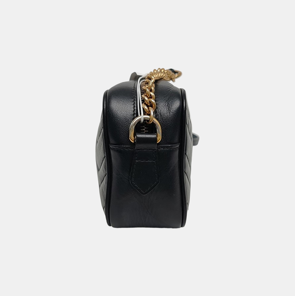 GG Marmont Mini Quilted Calfskin Black