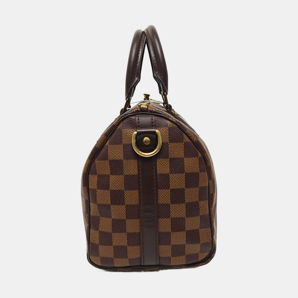 SPEEDY 25 Damier Ebene Coated Canvas Brown