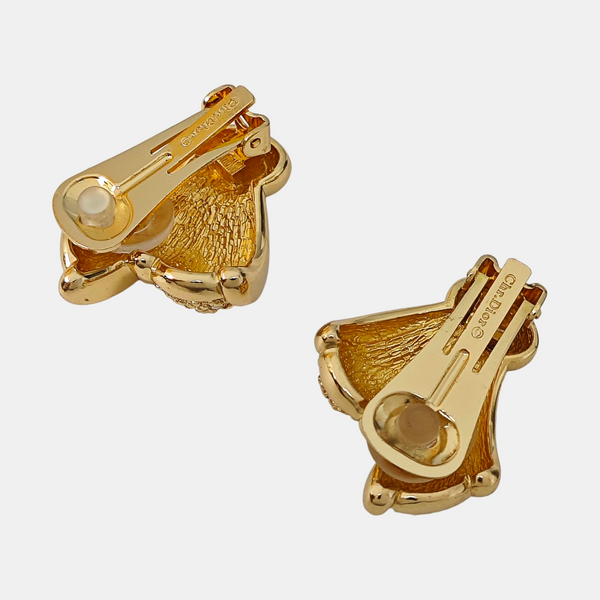 Metal Gold Clip On Earrings