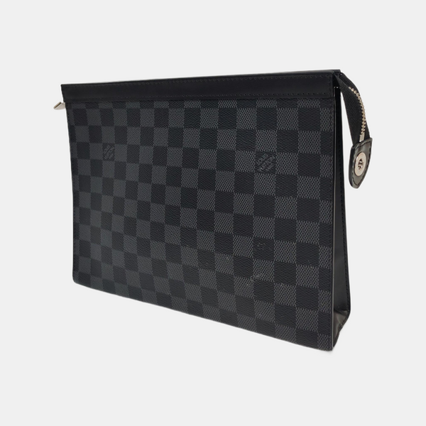 Pochette Voyag MM Damier Graphite Coated Canvas Gray