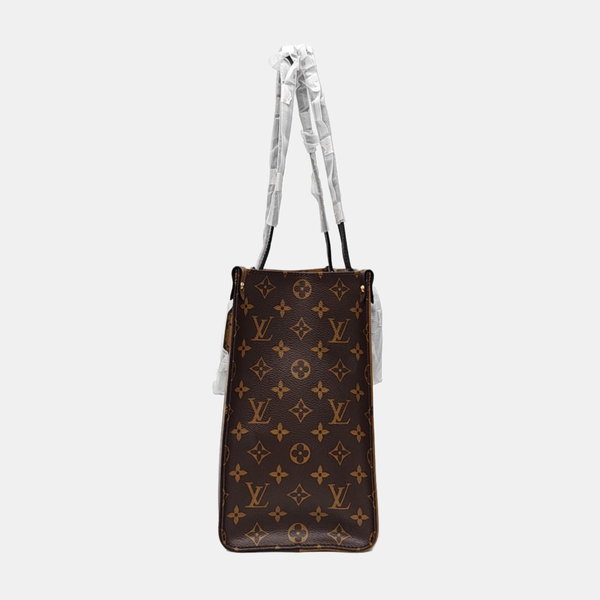ONTHEGO MM Monogram Coated Canvas Brown