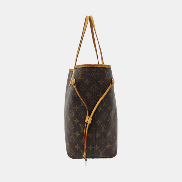 NEVERFULL MM Monogram Coated Canvas Brown