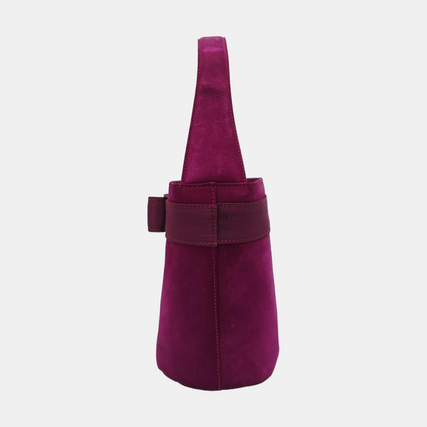 Suede Bucket Bag Red