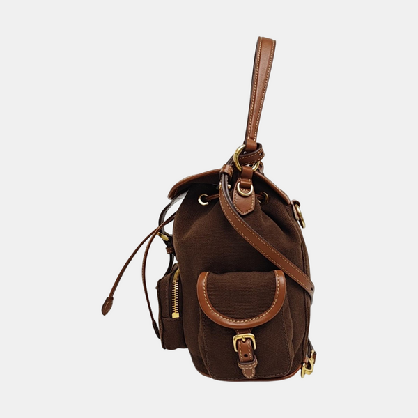 Fabric Backpack Brown