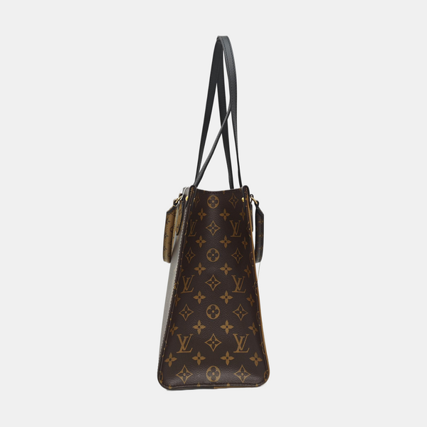 ONTHEGO MM Monogram Coated Canvas Brown