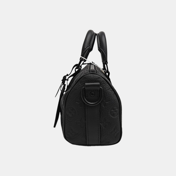KEEPALL 25 Monogram Calfskin Black