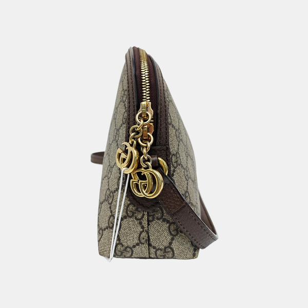 Ophidia Small Monogram Coated Canvas Beige