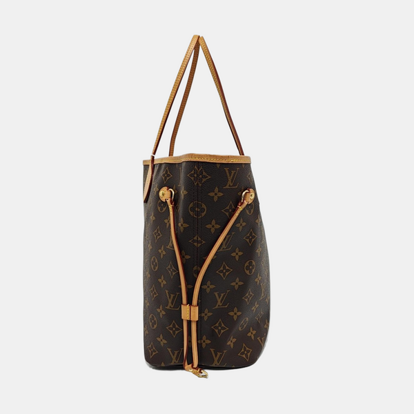 NEVERFULL MM Monogram Coated Canvas Brown