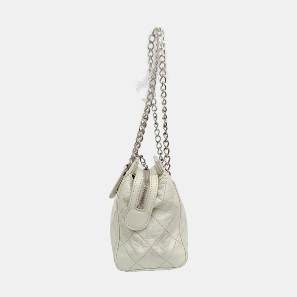 Quilted Lambskin White