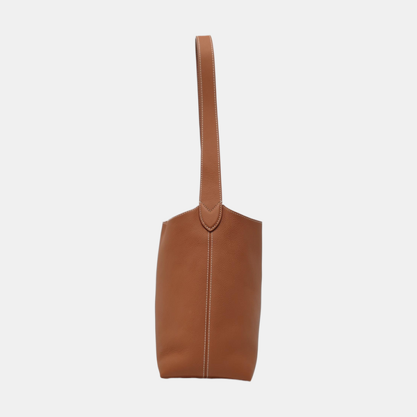 LOW KEY HOBO PM Monogram Calfskin Brown