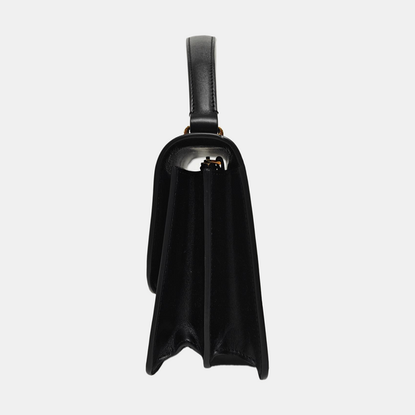 Calfskin Top Handle Bag Black