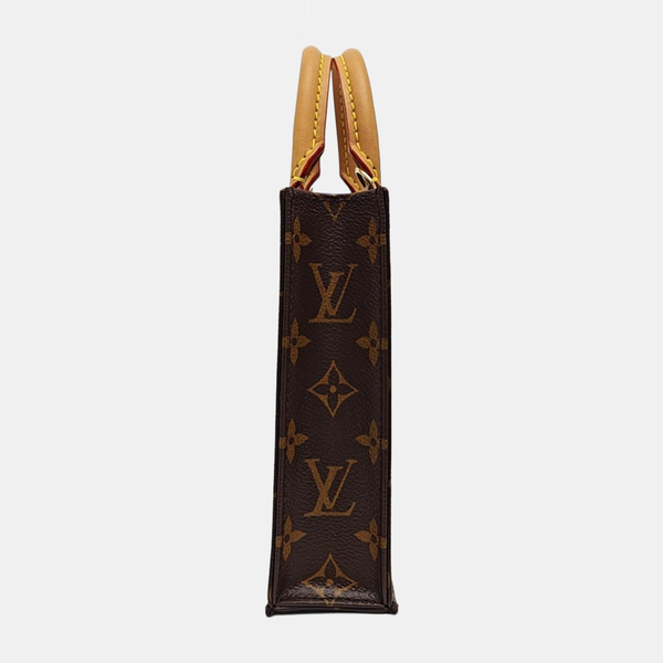 SAC PLAT Mini Monogram Coated Canvas Brown