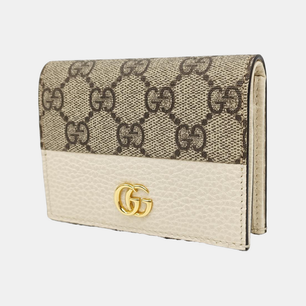 GG Marmont Mini Monogram Coated Canvas Gray Wallet