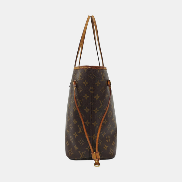 NEVERFULL MM Monogram Coated Canvas Brown