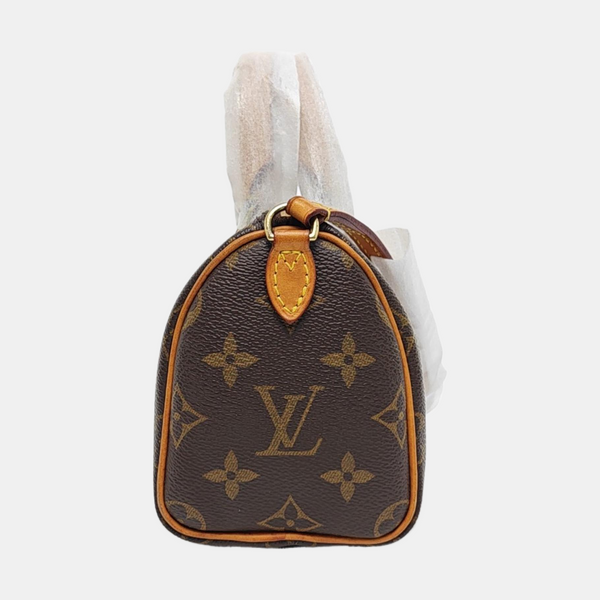 SPEEDY Nano Monogram Coated Canvas Brown
