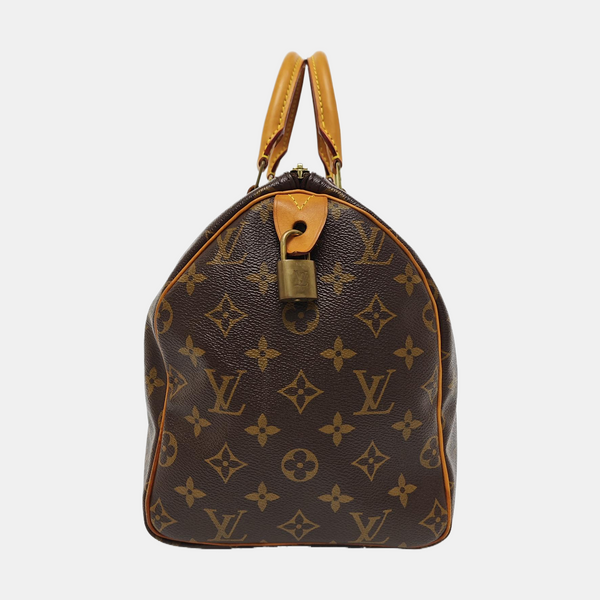 SPEEDY 30 Monogram Coated Canvas Brown