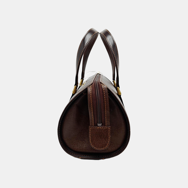 Calfskin Top Handle Bag Brown