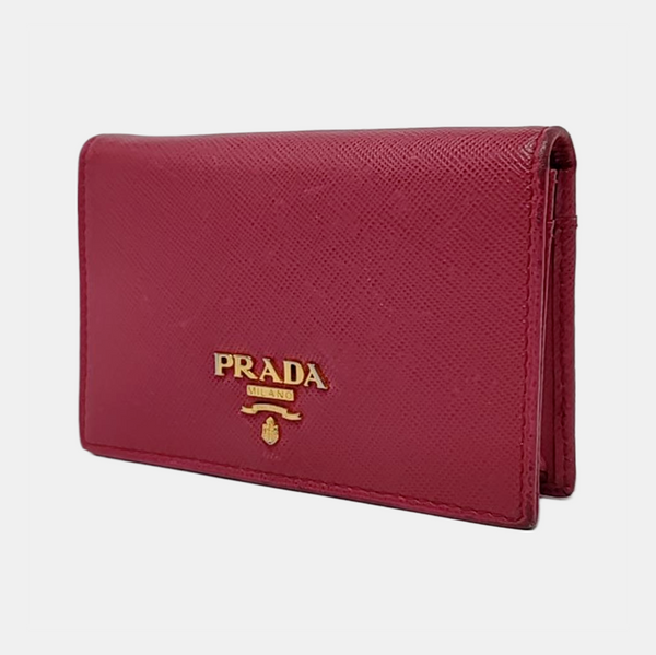 Saffiano Calfskin Card Holder Red