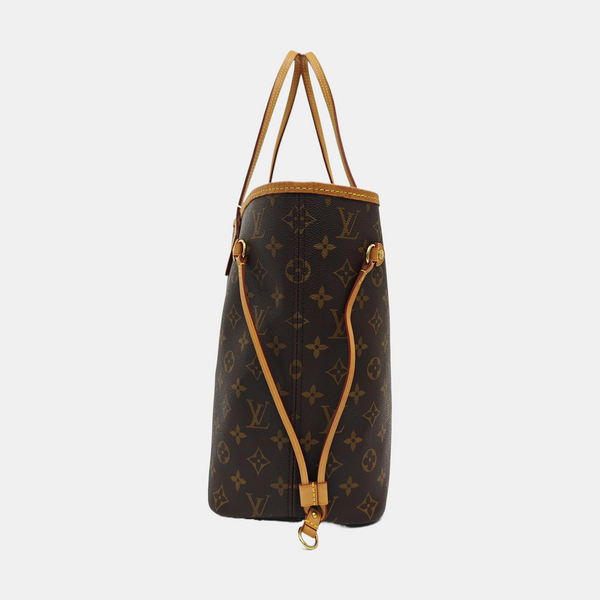 NEVERFULL MM Monogram Coated Canvas Brown