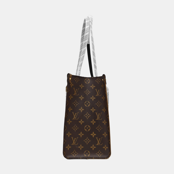 ONTHEGO MM Monogram Coated Canvas Brown