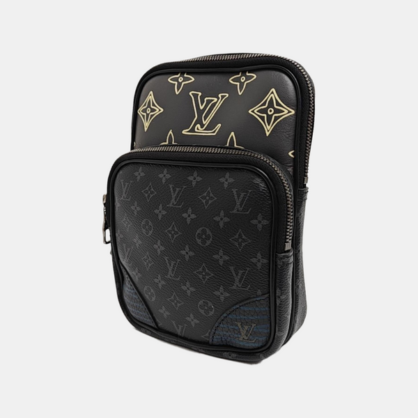 AMAZON Monogram Coated Canvas Black